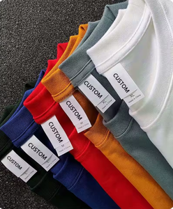 T-shirt pour homme 230g, sérigraphie personnalisée, logo au dos, spandex/coton, haute qualité, col rond, manches courtes, respirant, coupe ample - Product Image 6