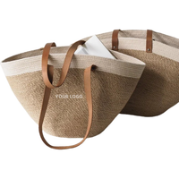 Sac fourre-tout en gros bicolore en paille et raphia, sac de plage et de shopping avec sangle en cuir, logo personnalisé, sac à bandoulière bohème d'été pour femme
