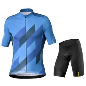 Kit cycliste d'été <span class=keywords><strong>Mavic</strong></span>, maillot à manches courtes et short à bretelles pour VTT, tenue de club avec logo personnalisé pris en charge - Product Image 2