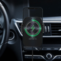 Pengisi Daya Ponsel Nirkabel 15W Pro Max, Dudukan Pengisi Daya Ponsel Klem Otomatis untuk iPhone 12/13 Mini Pro Max