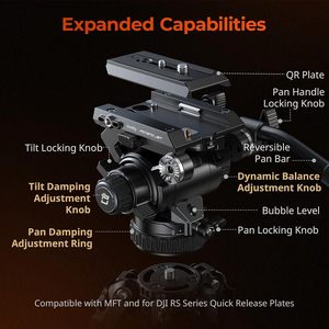 Smallrig tribex thủy lực sợi Carbon <span class=keywords><strong>Tripod</strong></span> Kit, nhanh chóng mở rộng máy ảnh Video <span class=keywords><strong>Tripod</strong></span> với 4-bước đối trọng chất lỏng đầu - Product Image 6