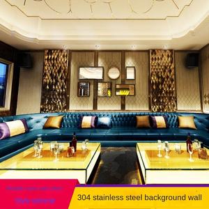Mosaïque murale 3D en acier inoxydable de style européen moderne, motif diamant, pour chambre, salle de bain, cadre de miroir de porte KTV, fond de mur de bar TV - Product Image 3