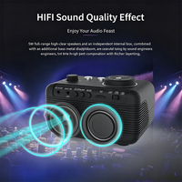 Speaker Bluetooth Hotel Jam Alarm Radio FM di Samping Tempat Tidur Pengisian Daya Nirkabel dengan Layar LED USB Ganda untuk Kamar Tamu