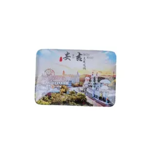 New promotional gifts ideas fridge magnet sticker tourist souvenir craft 50*50 automation pneumatic fridge magnet machine