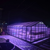 Serre en verre pour plantes de jardin, serre commerciale en verre pour l'extérieur, jardin, fabriquée en Chine