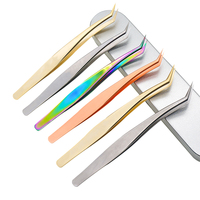 Personnalisé cils pince à épiler courbe cils mince botte pince à épiler