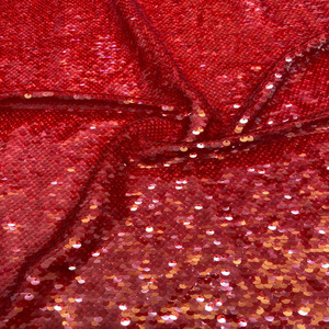 Popular Vestido Semitransparente con Lentejuelas y Bordado de Malla Color Granate para Niñas y Niños, Técnica de Tejido Liso, Ideal para Bodas - Product Image 2