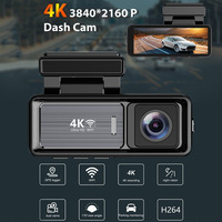Caméra de tableau de bord double avec vision nocturne infrarouge, Full HD, enregistreur de voiture WiFi