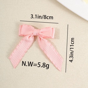 Barrette à cheveux artisanale européenne pour fille, mignonne, avec nœud, pour bébé, fête, <span class=keywords><strong>luxe</strong></span>, ruban, dessin animé, accessoires capillaires - Product Image 6