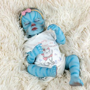 Lifereborn 18 pulgadas 46cm 3D pintura <span class=keywords><strong>Avatar</strong></span> Baby Dolls realista dormir recién nacido Reborn muñecas para niños regalos - Product Image 1