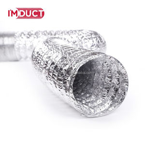 New hvacr tùy chỉnh độ dài giấy chứng nhận CE nhôm thấp áp lực trung bình hệ thống thông gió không cách nhiệt Ống linh hoạt - Product Image 1