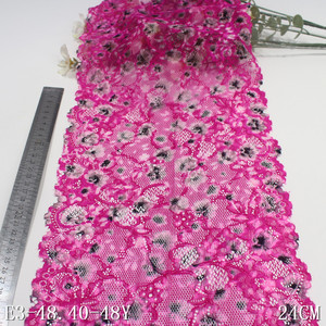 Chất Lượng Cao Tinh Tế 24Cm Sinh Thái Mềm Mại Căng Ren Đầy Màu Sắc In Hoa Cho Sexy Đồ Lót Màu Đỏ Đàn Hồi Ren Cắt Bán Buôn - Product Image 5