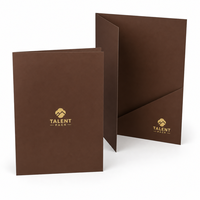Dossiers de présentation de documents en papier A4 A5 avec impression personnalisée de luxe, dorure UV, logo personnalisé, dossiers de bureau avec poches