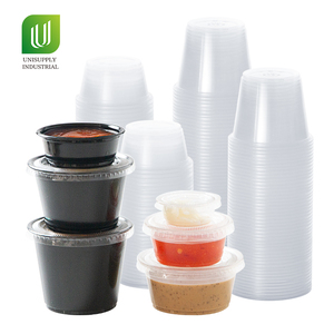 Unisupply Meal <span class=keywords><strong>Prep</strong></span> 2 oz Vasos para condimentos Envases desechables para chupitos de gelatina Vasos pequeños para salsa de inmersión para porciones - Product Image 1
