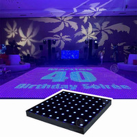 Pista de Baile Magnética Inalámbrica Digital LED Impermeable, Resolución 8x8, Control de Sonido DMX512, Vidrio Templado para Clubes y Bodas