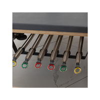 Mesin Pilates Reformer Kayu Solid Full Track dengan Bantalan Spons Elastisitas Tinggi, Desain Lengkung, Pegangan, Peralatan Gym Rumahan