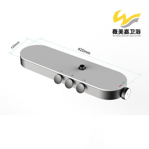 Vimijia Robinet mitigeur de douche à trois fonctions (chaud/froid) avec douchette de plafond, en cuivre brossé gris ZY-228033-Y, pour la maison - Product Image 3