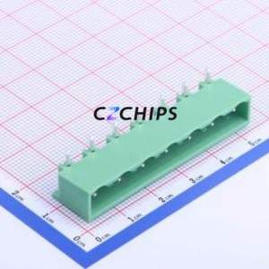 KF2EDGRC-7.5-7P Plug-in Terminal Block Bent Lead Through Hole,P=7.5mm Connector Board-to-Board / Socket Closed 1x7P 7.5mm Green - Product Image 1