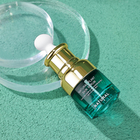 Nouveau design de luxe flacon compte-gouttes vide de 20 ML en verre vert pour sérum capillaire avec boîte d'emballage personnalisée