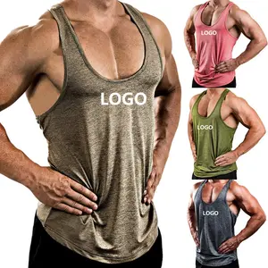 Video spor Tank Top özel Logo kolsuz gömlek koşu kas egzersiz vücut geliştirme Stringer spor yelek erkek Tank Top
