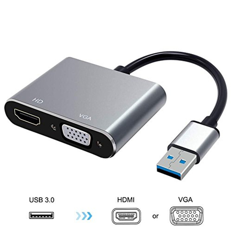 2in1 USB 3.0 to VGA +HDMI
