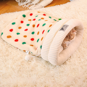 Nido cálido para gatos de otoño e invierno, nido circular de lichi para mascotas, nido de invierno para gatos, nido redondo de felpa, nido para perros. - Product Image 2