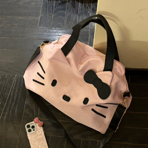 New Style Fashion PU Light Weight Large Capacity Zipper Multi-Function Travel Bag Hand Carry Luggage Cat Design Unisex Single - Product Image 1