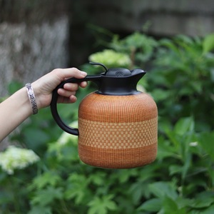 Handmade Bamboo Woven Insulated Bottle 1.5L Reusable Travel Hot Water Bag For Home And Outdoor Use - Product Image 4