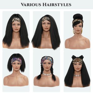 [Stock transfrontalier disponible] Perruque européenne en <span class=keywords><strong>cheveux</strong></span> synthétiques Yaki lisses en soie glacée, fabriquée à la machine, résistante à la chaleur, pour le commerce extérieur - Product Image 6