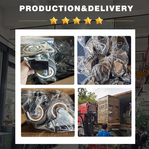 Ruedas de Repuesto para Carrito de Compras, de 2 Pulgadas (65 mm), Duraderas, Silenciosas, Cromadas, con Bloqueo, de TPR, con Doble Rueda - Product Image 6