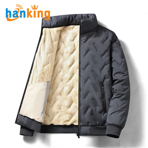 Chaqueta cálida Ehanking para hombre, chaquetas impermeables gruesas de lana cálida para hombre, <span class=keywords><strong>abrigo</strong></span> informal de gran tamaño para exteriores - Product Image 1