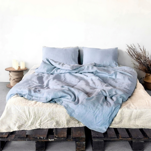Ensemble de housse de couette en lin français 100% lin, literie en lin luxueuse, ensembles de housses de couette - Product Image 1