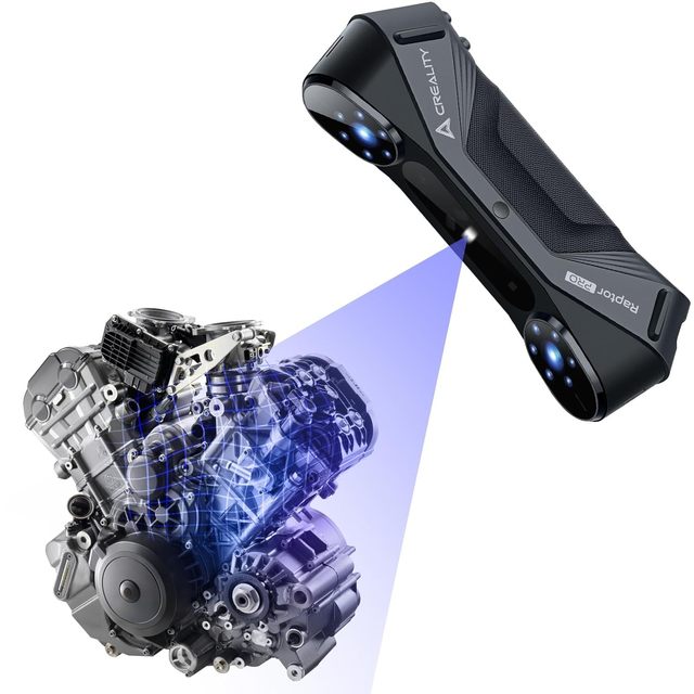 Creality Raptor Pro 3D Scanner Metrology-Grade 0.02mm Accuracy 22+7 Blue Laser Automotive Engineering Projects