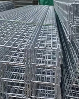 Rak Manajemen Kabel Baja Berlapis Seng, Keranjang Kabel yang Dapat Disesuaikan untuk Jaringan, AV, Serat Optik, Garasi & Kantor