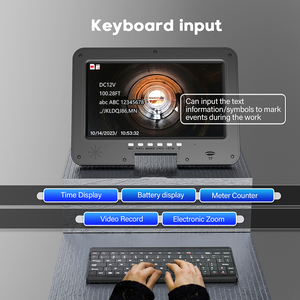 Cống thoát nước kiểm tra đường ống máy ảnh bánh xích Đầu <span class=keywords><strong>robot</strong></span> với bộ định vị độ sâu 10.1 inch màu 100M tự san phẳng - Product Image 5