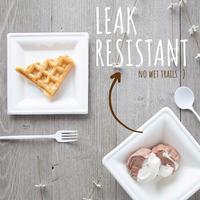 Assiette carrée jetable en bagasse 8x8 pouces sans BPA, robuste, biodégradable, écologique, de qualité alimentaire, pour fêtes, steak et dessert
