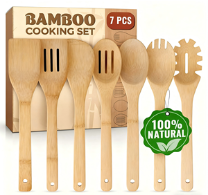 环保木竹材质7件套烹饪用具套装（带勺子） - Product Image 1