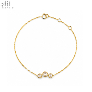 คอลเลคชั่นขายส่ง สร้อยข้อมือทองคำแท้ 18K ประดับเพชรทรงโรสคัทธรรมชาติ ผู้ผลิตเครื่องประดับชั้นดีแบบ OEM จี้เพชรทรงโรสคัท - Product Image 2