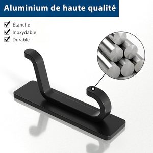 Gancho de Pared Autoadhesivo de Acero Inoxidable Resistente, Simple y Duradero, 8*8*8cm, Sin Necesidad de Taladrar, para Abrigos, Batas y Toallas - Product Image 6
