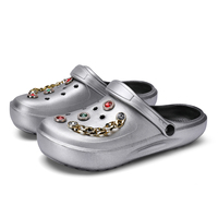 Mules de jardin en EVA pour femme, tendance, à prix abordable, avec plateforme plate et joli design décoratif