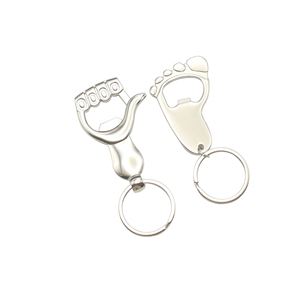 Custom Promotion Gift Wholesale New Palm Shape Engraved Logo Beer Bottle Opener Keychain <b>Key</b> <b>Chain</b> - Product Image 1
