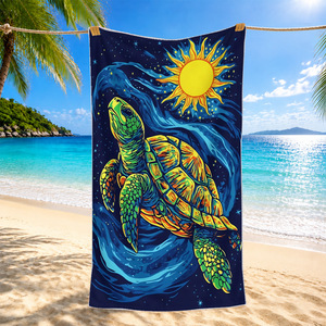 Serviette de plage en microfibre super absorbante à imprimé tendance, serviette de piscine imprimée, résistante à la décoloration, compacte, séchage rapide, sans sable, taille personnalisée - Product Image 2