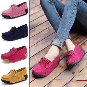 Chaussures plates décontractées pour femmes en cuir blanc à semelle épaisse, bout peu profond, plateforme peu profonde, chaussures Mujer pour l'été - Product Image 2