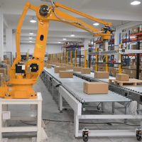 Robot Palletizer Industri Otomatis 4 Axis untuk Kotak Minuman - Merek RISITONG, Baja Karbon, Kondisi Baru