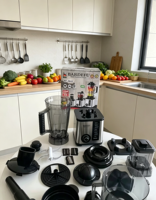 Robot culinaire mixeur multifonction 8-en-1 ultra-robuste 9500W 2,5L 8 lames en acier inoxydable 15 vitesses pour smoothies et jus, usage domestique et extérieur