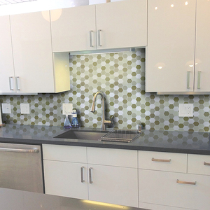 Pegatina de vinilo blanco hexagonal, papel tapiz autoadhesivo, <span class=keywords><strong>azulejos</strong></span> de pared de pelar y pegar 3D <span class=keywords><strong>para</strong></span> cocina y <span class=keywords><strong>baño</strong></span>, contra salpicaduras - Product Image 5