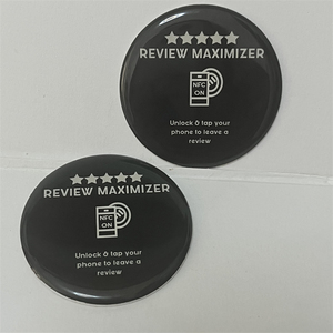 Wasserdicht N-TAG Bewertungen Große 80mm Social Media Nfc Pop Buttons Epoxy QR CODE Gedruckt - Product Image 6