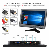 Monitor de 10 pulgadas, 1080P, BNC, portátil, LCD, PC, TV, Stock, Monitor de pantalla de ordenador comercial, altavoz para ordenador de vídeo CCTV