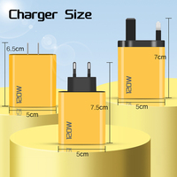 Cargador de Pared de Carga Rápida de 120W 2PD 2USB 5V2A con Enchufe EU/US/UK QC 3.0 Adaptador Tipo C USB-C para Teléfono Móvil Material GaN con OTP