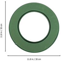 Qibai Plateau en mousse PP en résine phénolique, type anneau de boue à ventouse ronde décorative, pour arrangements floraux DIY